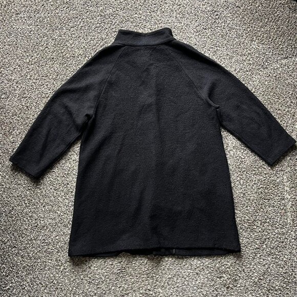 Cynthia Rowley Peacoat Womens 1X Black 100% Wool Elegant Chic Warm Winter Coat - Picture 4 of 8